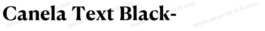 Canela Text Black字体转换